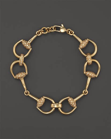 gucci horsebit bracelet with diamonds|Gucci Horsebit jewellery.